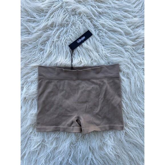 Civil Regime x No Tomorrow Ribbed Shorts Tan Size XL - Picture 5 of 8